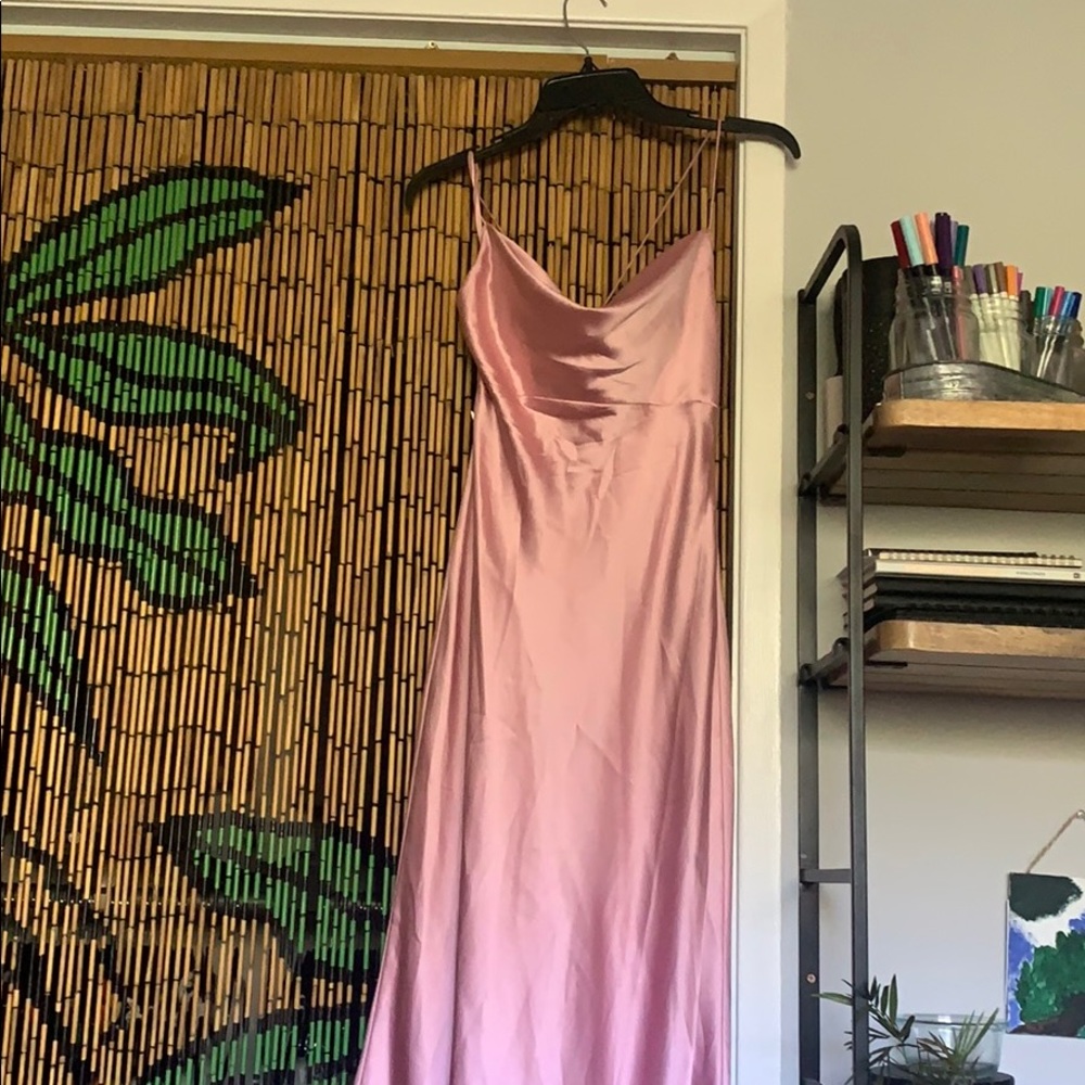Baby Pink silky Prom/Formal dress